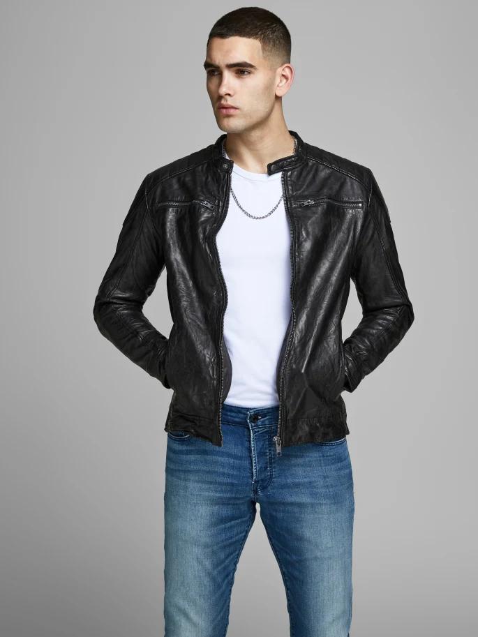 Shop vintage Sheep Skin Bomber Style Leather Jacket
