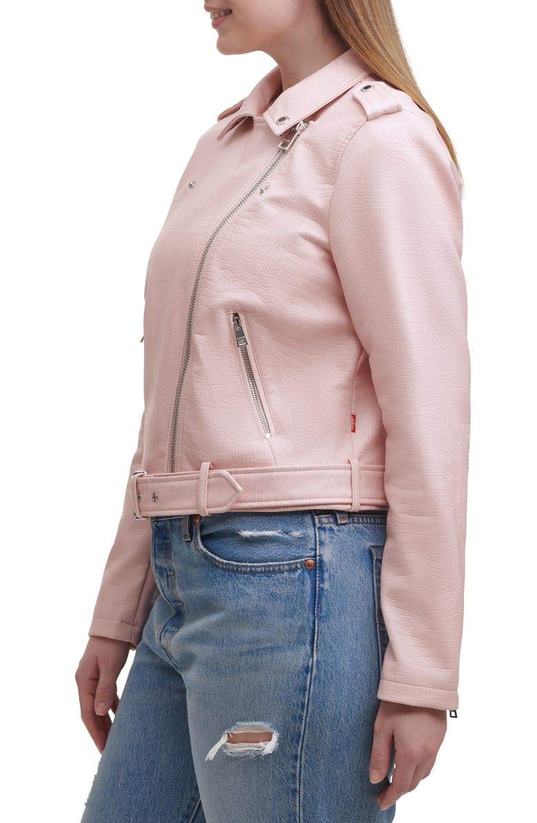 Shop Women Belted Moto Biker Jacket Water Repellent