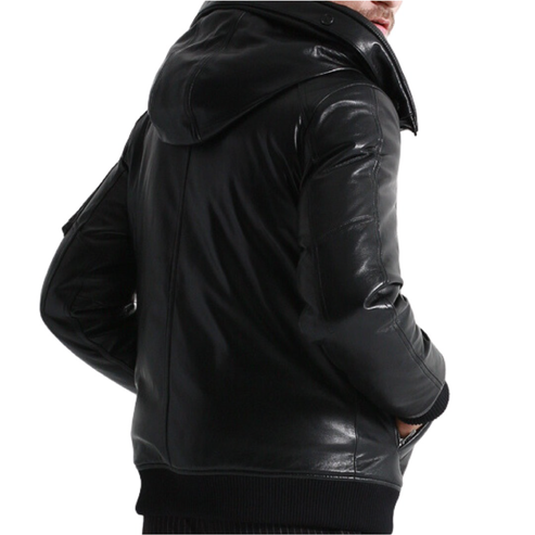 Shop Genuine Sheepskin Leather Jacket For Men Goose Down Winter Coat Warm & Thick Outwear by tjs
