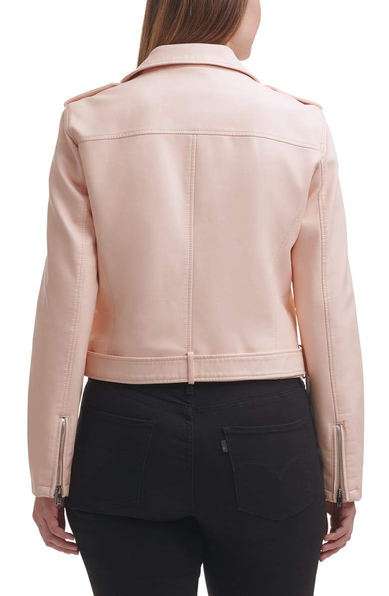 Shop Women Belted Moto Biker Jacket Water Repellent