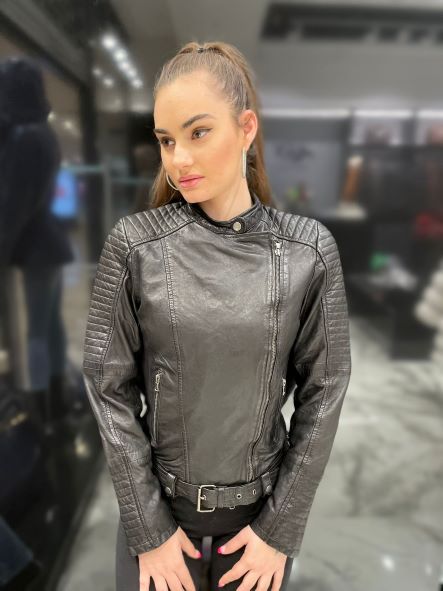 Shop Women's Stylish Biker Leather Jacket