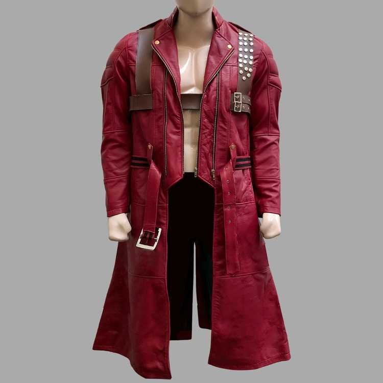Dante Red Leather Coat