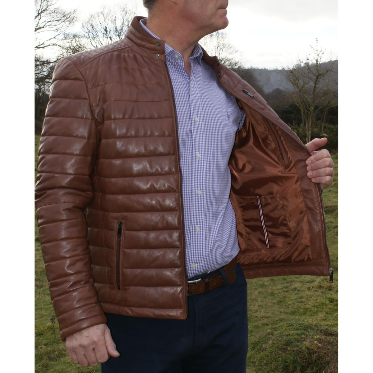Shop Men's Light Brown Leather Jacket