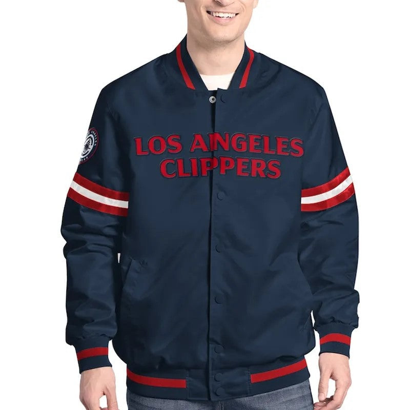 LA Clippers Scout Varsity Satin Jacket