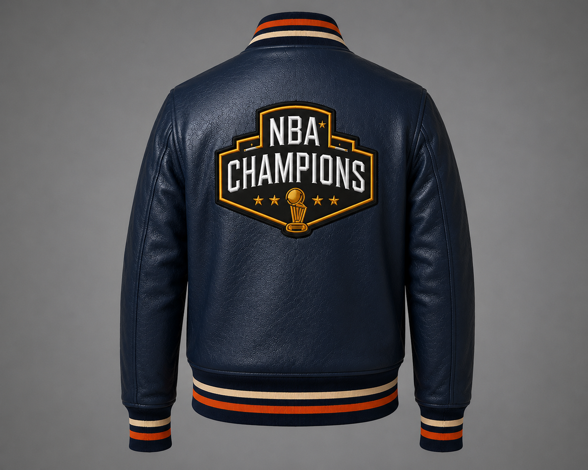 Shop 2026 Champions New York Knicks Navy Blue Leather