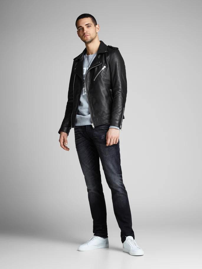 Shop Vintage Sheep Skin Biker Style Leather Jacket