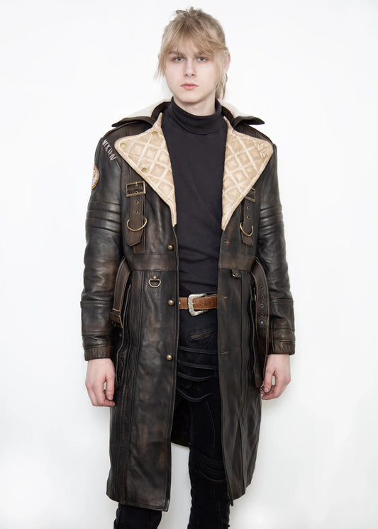 Fallout Elder Maxson Battle Coat Leather Trench