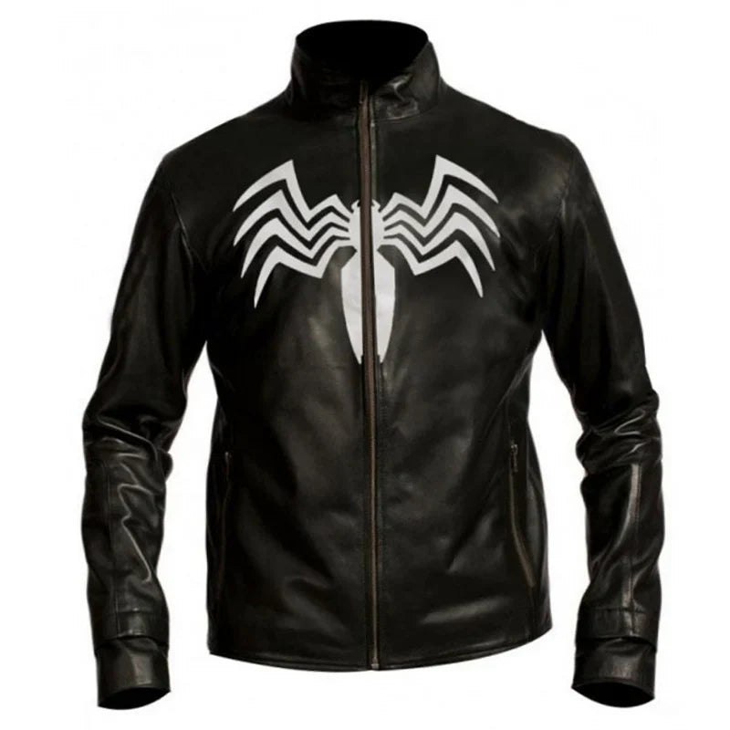 Shop Spiderman homecoming Venom Leather Jacket