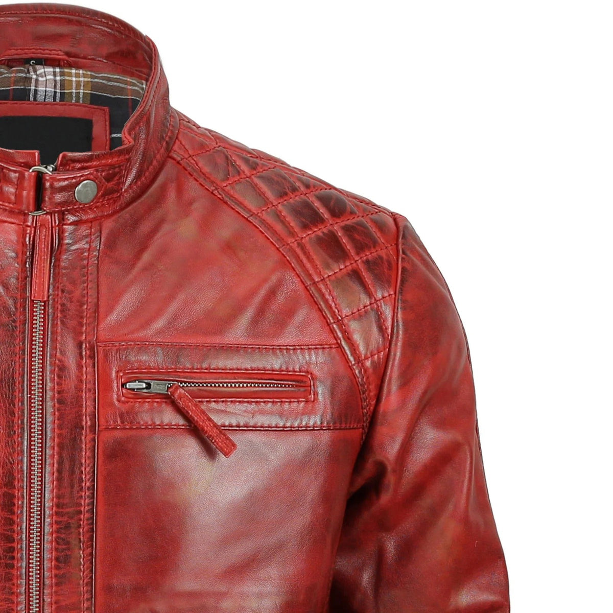 SHOP RED VINTAGE BIKER LEATHER JACKET