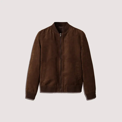 Shop The Elegant Suede Bomber - Men's Leather Jacket