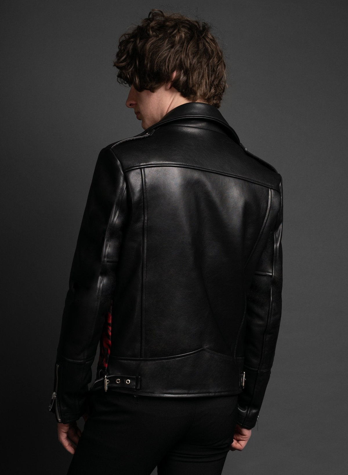 Shop DAYTONA RED N BLACK LEATHER JACKET