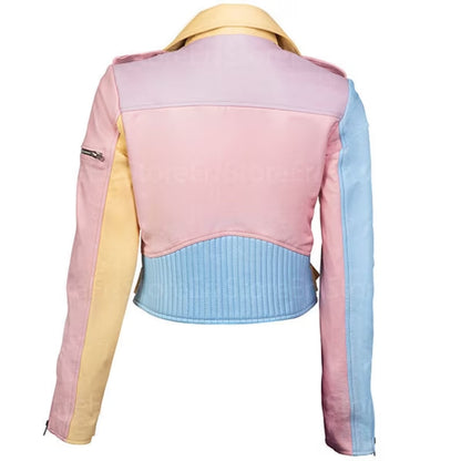 Shop Leather Jackets for women Slim fit zipper patchwork jackets for girls women by tjs
