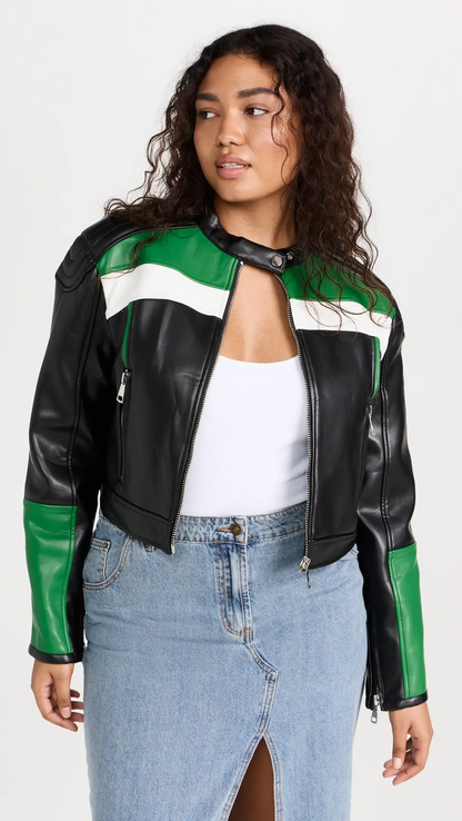 Shop Nueve Biker Jacket by TJS