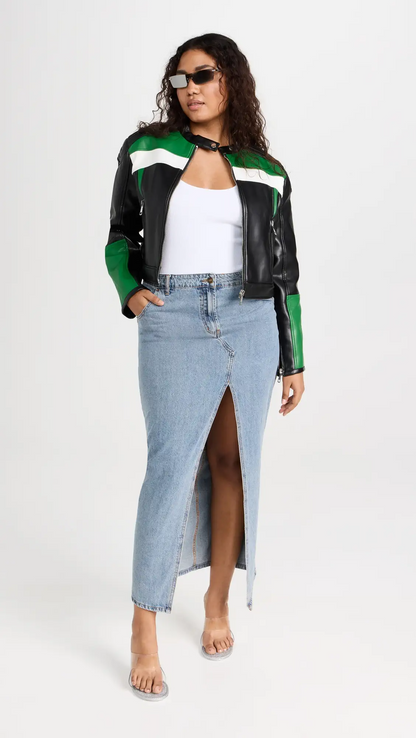 Shop Nueve Biker Jacket by TJS