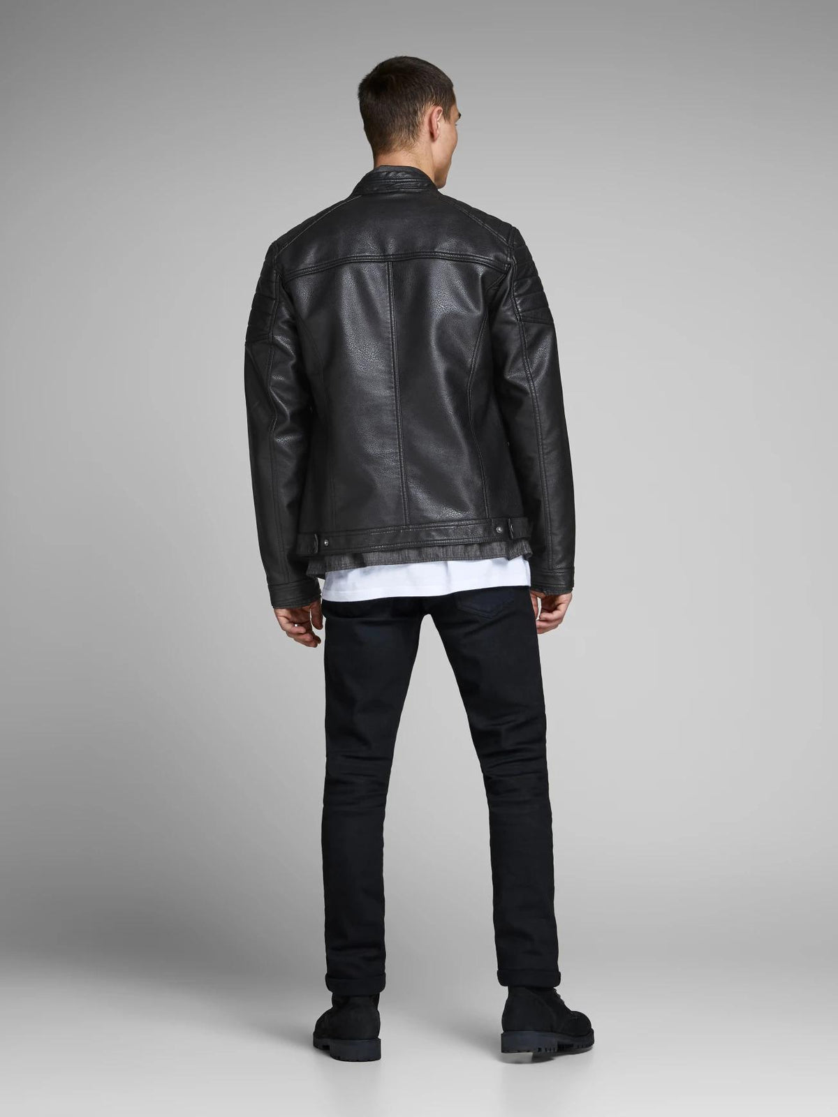 Shop Slim Fit Bomber Style Leather Jacket