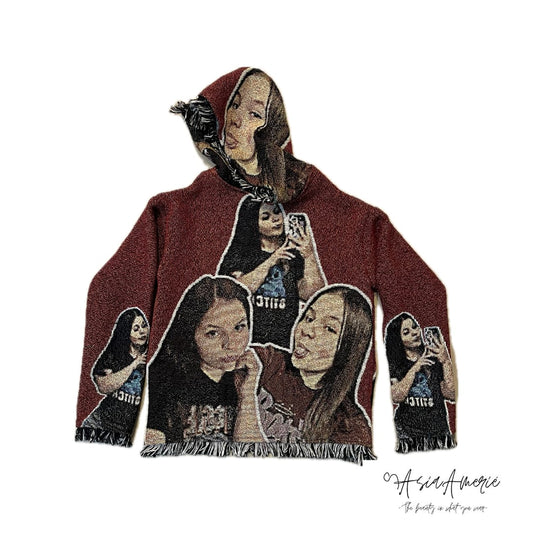 Womens Custom Tapestry Hoodie Jacket