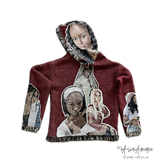 Womens Handmade Custom Tapestry Hoodie